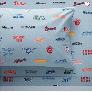MLB pottery barn twin sheet set